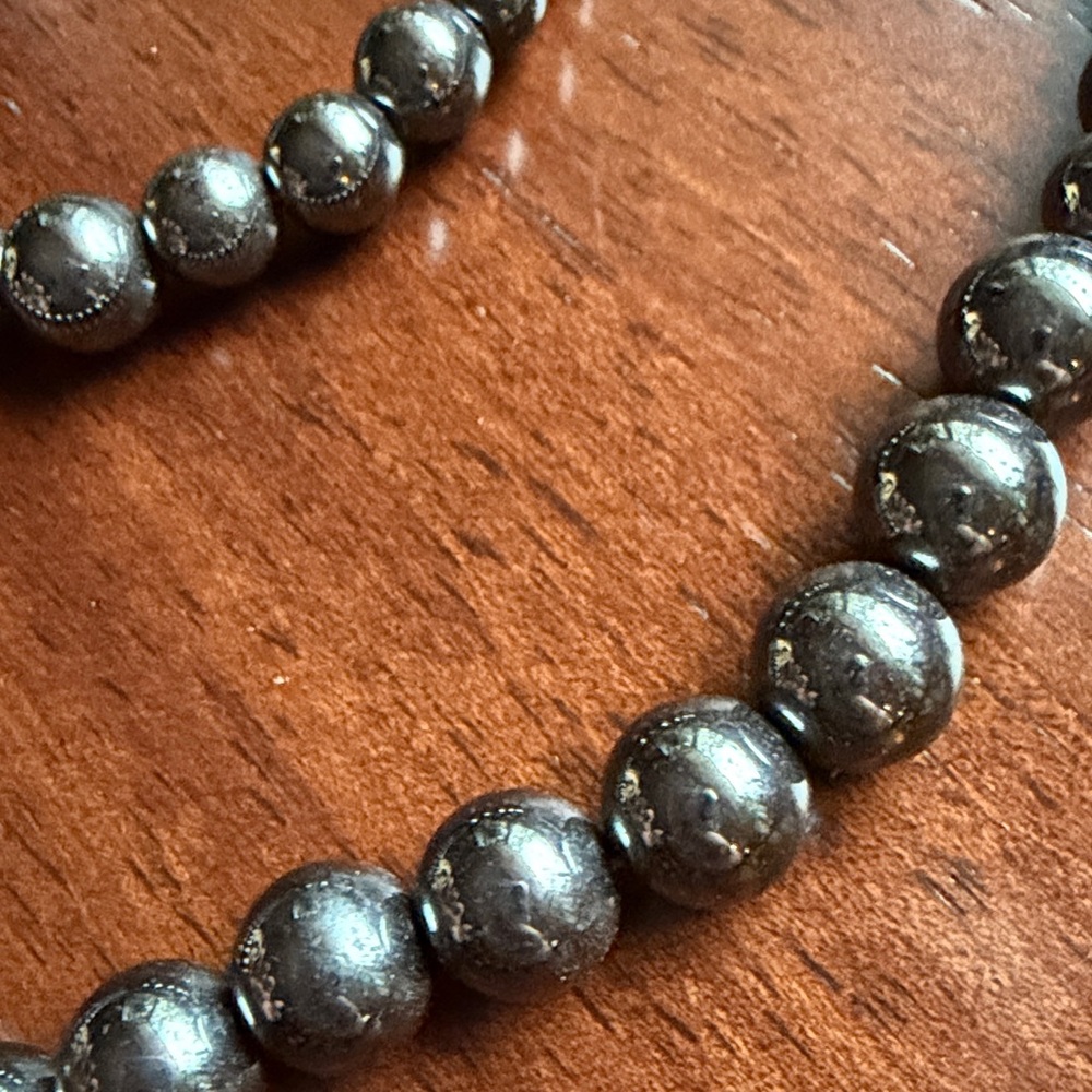 Hematite Beads Necklace & Bracelet Set Magnetic Jewelry